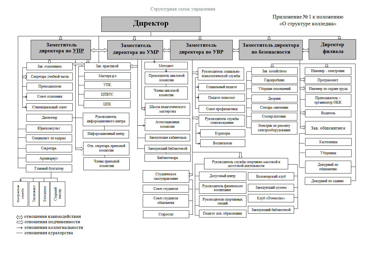 Организационно-управленческая структура схема